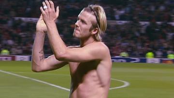 Hottest David Beckham Scene in Beckham. Shirtless. 77096