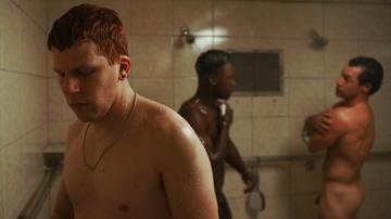 Jesse Eisenberg, Sallieu Sesay in Manodrome (2023) Shirtless Bulge Underwear Bulge Gay 77542