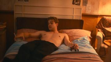 Leo Woodall in One Day (2024) Shirtless Straight Bathing Suit Butt 78157