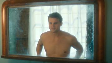 Leo Woodall in One Day (2024) Shirtless Bathing Suit Butt 78156