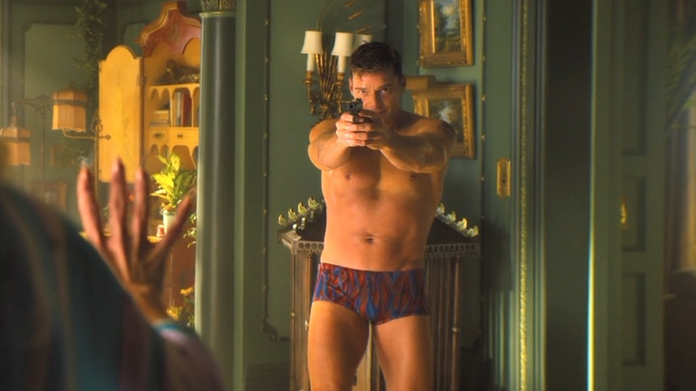 Hottest Ricky Martin Scene in Palm Royale. Bulge, Sexy, Shirtless, Underwear, bathing suit, gay. 78548