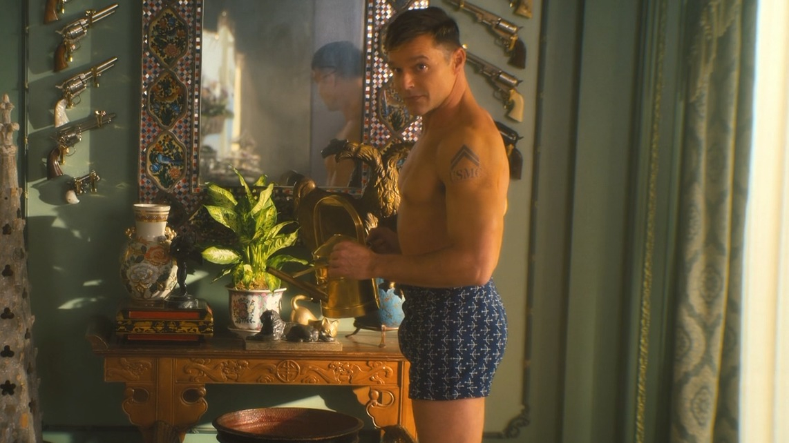 Palm Royale's Sexiest Scenes with Ricky Martin. Bathing Suit, Sexy, Shirtless, Bulge, gay, underwear. 78552