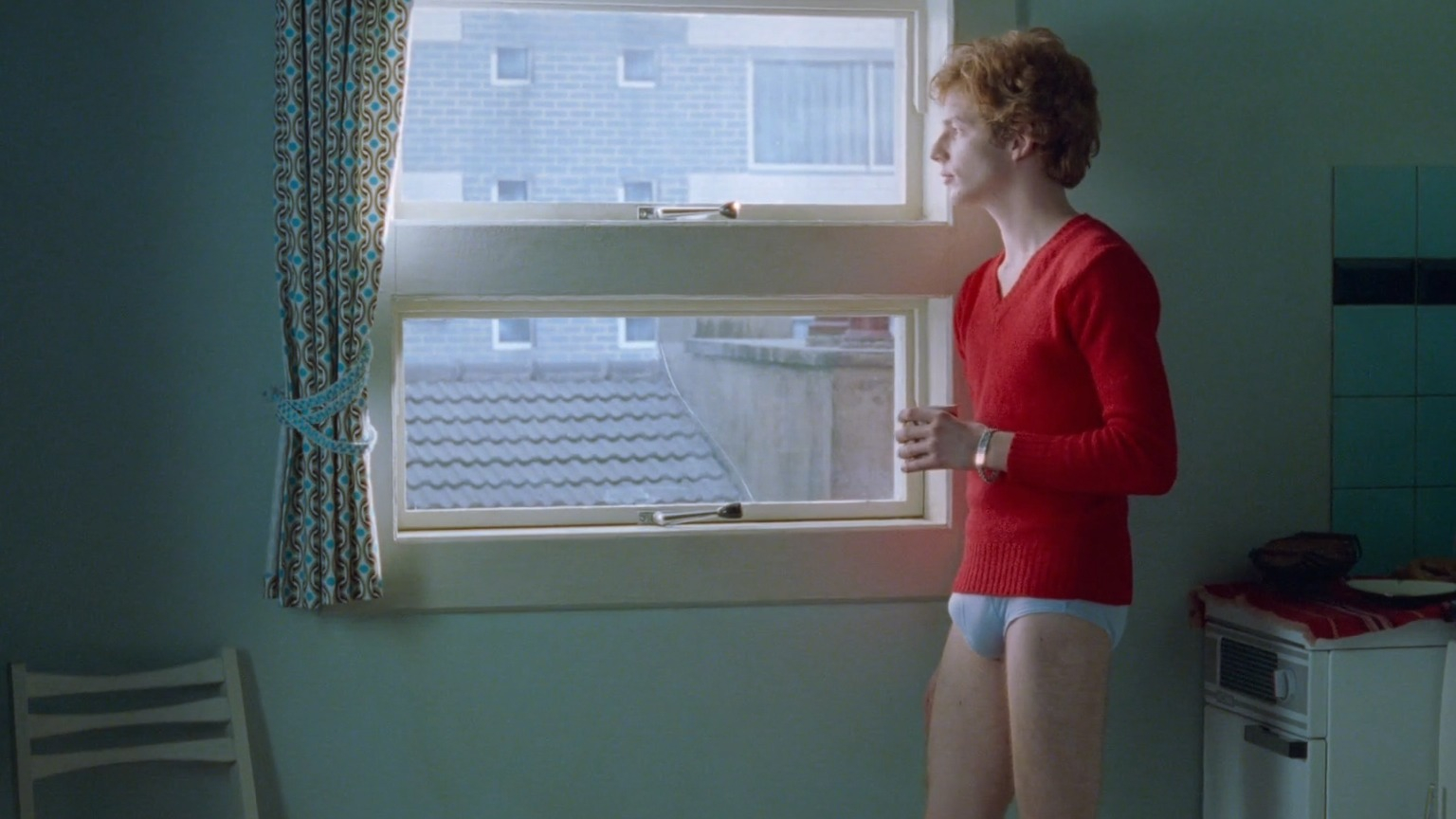 Sexiest Bernard Giraudeau Scene in Water Drops on Burning Rocks. Shirtless, Bulge, Underwear, butt, gay. 79507