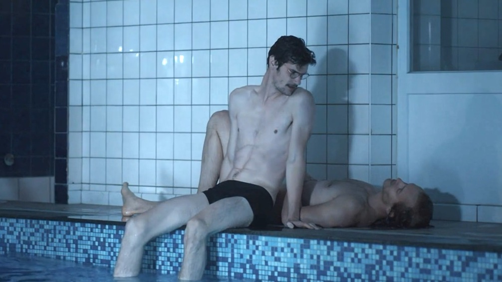Sexiest Mickaël Pelissier Scene in Easy Tiger. Bathing Suit, Shirtless, Gay, Sexy, balls, bulge. 79825