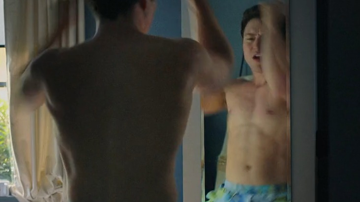 Sexiest Brian Jordan Alvarez Scene in English Teacher. Sexy, Shirtless, bulge, butt. 80017