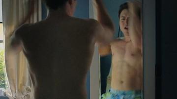 Sexiest Brian Jordan Alvarez Scene in English Teacher. Sexy, Shirtless, bulge, butt. 80017