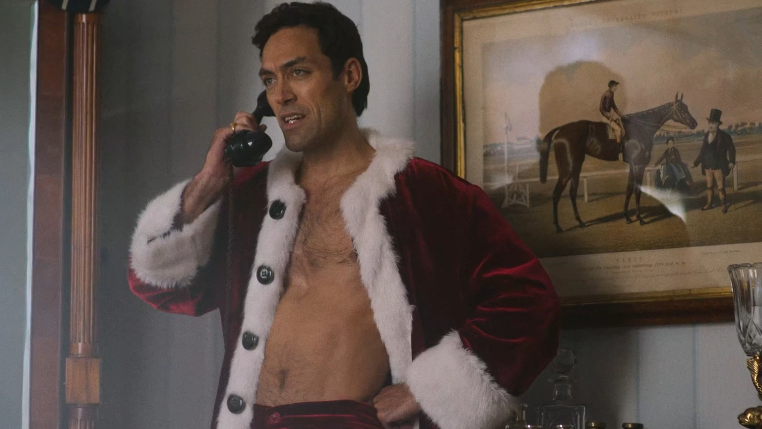 Sexiest Alex Hassell Scene in Rivals. Shirtless, balls, bulge. 80437