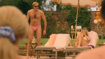 Alex Hassell, Danny Dyer, Oliver Chris, Milo Callaghan in Rivals (2024) Shirtless Bulge Balls Bathing Suit 80450