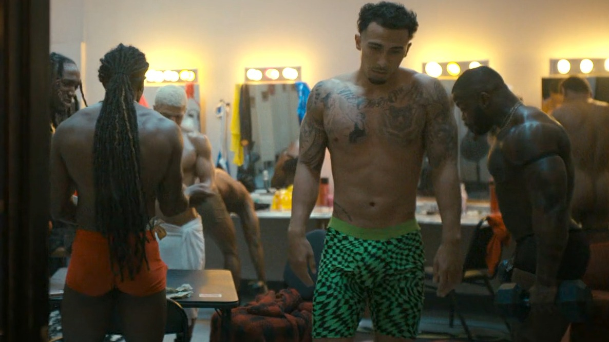 Sexiest Xavier Smalls Scene in Beauty in Black. Sexy, Shirtless, Underwear, Bulge, butt, gay. 80473
