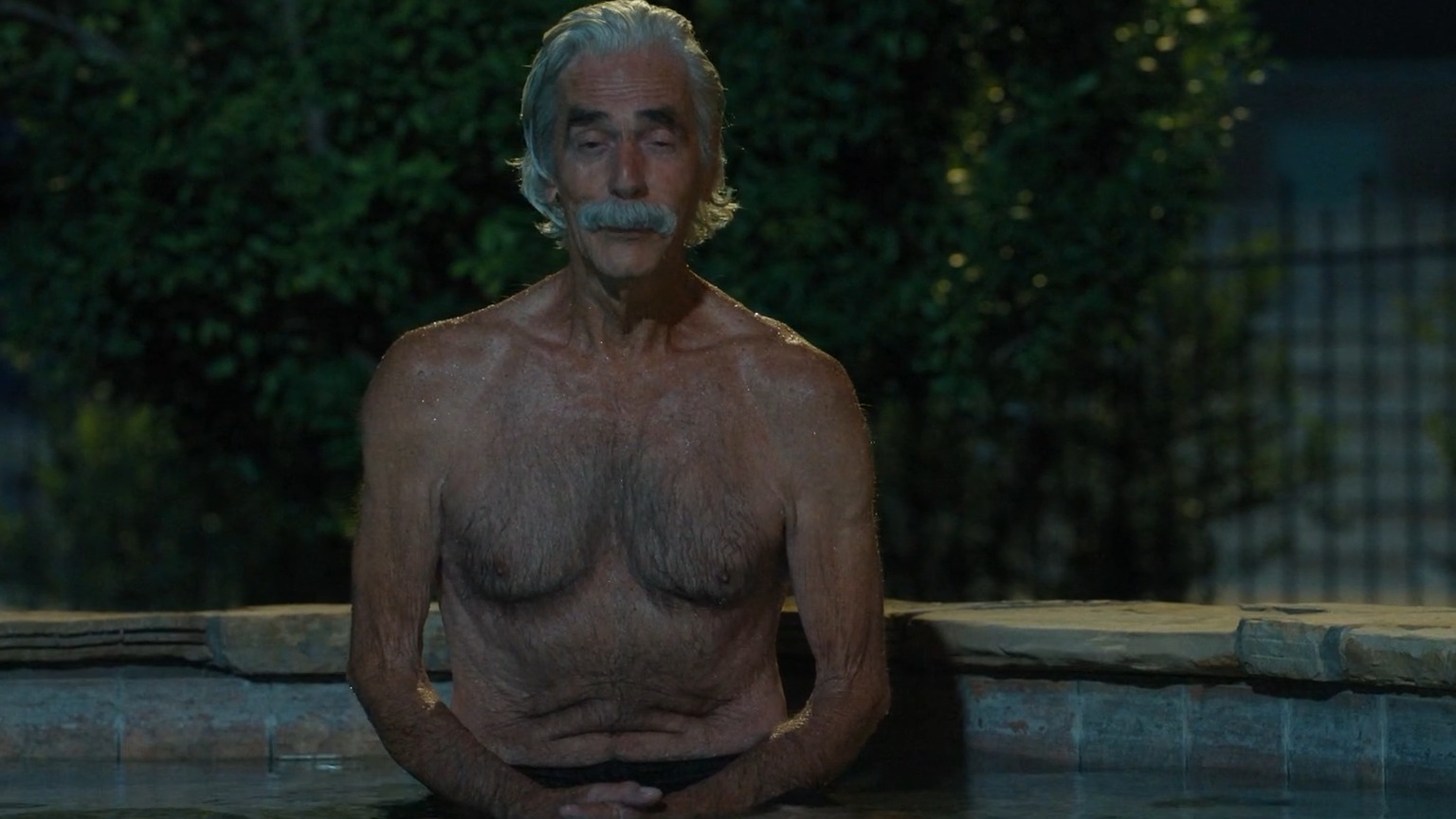 Hottest Sam Elliott Scene in Landman. Bathing Suit, Shirtless. 83078
