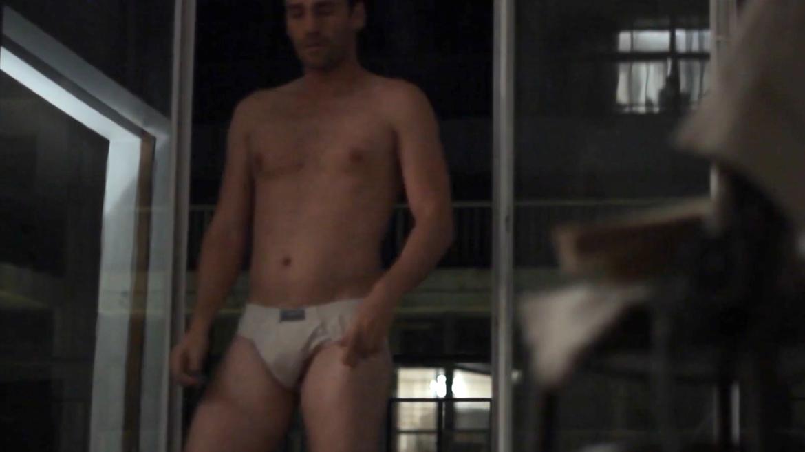 Hottest Diego Nogara Scene in Center Lights. Bulge, Shirtless, Underwear. 81404