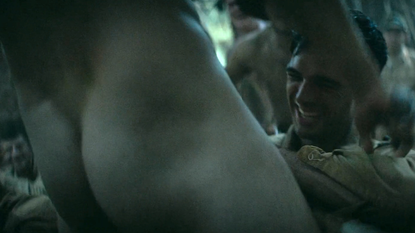 David Howell Nude as Tiny Middleton. Butt, Shirtless, erect, prosthetic. 81464