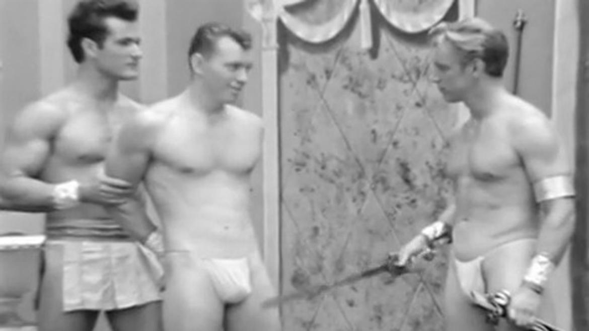Alan Parker, Joe Lietel, Bruce Reed in Ben-Hurry (1959) Bulge Shirtless Thong Bulge Shirtless 81482