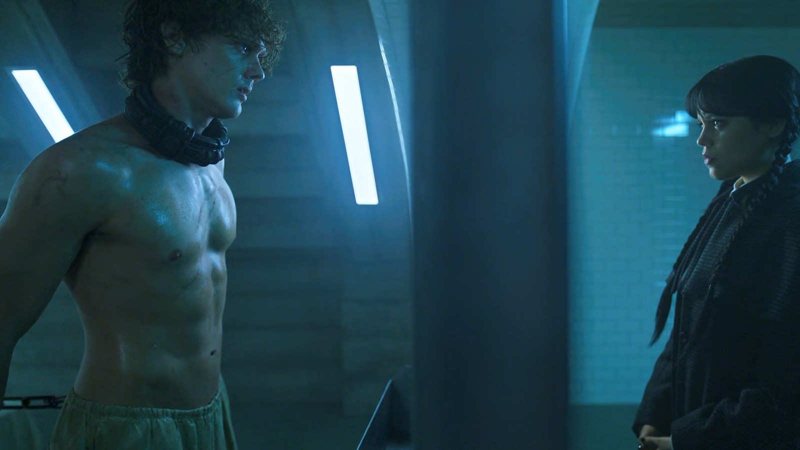 Sexiest Scenes of Tyler Galpin from Wednesday. Sexy, Shirtless. 82175