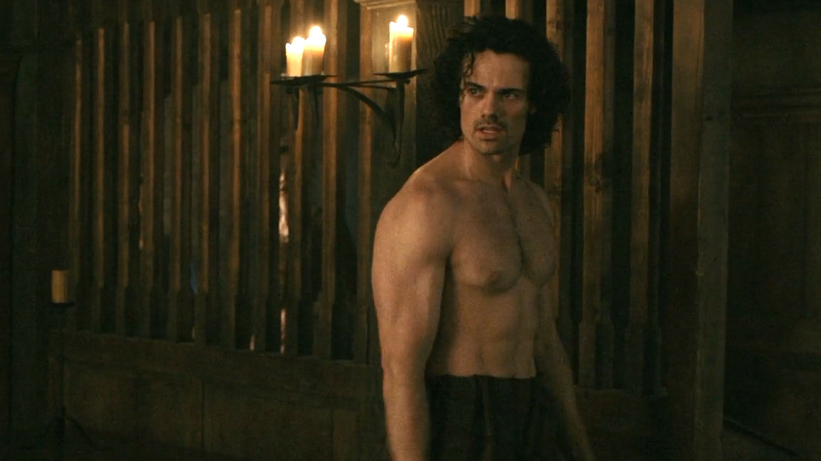 Sexiest Scenes of Brian Fraser from Outlander: Blood of My Blood. Shirtless, butt, sexy. 82199