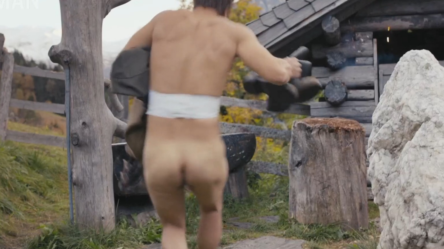 Sebastian D. Fischer Naked in The Deserter. Butt, shirtless, straight. 83965