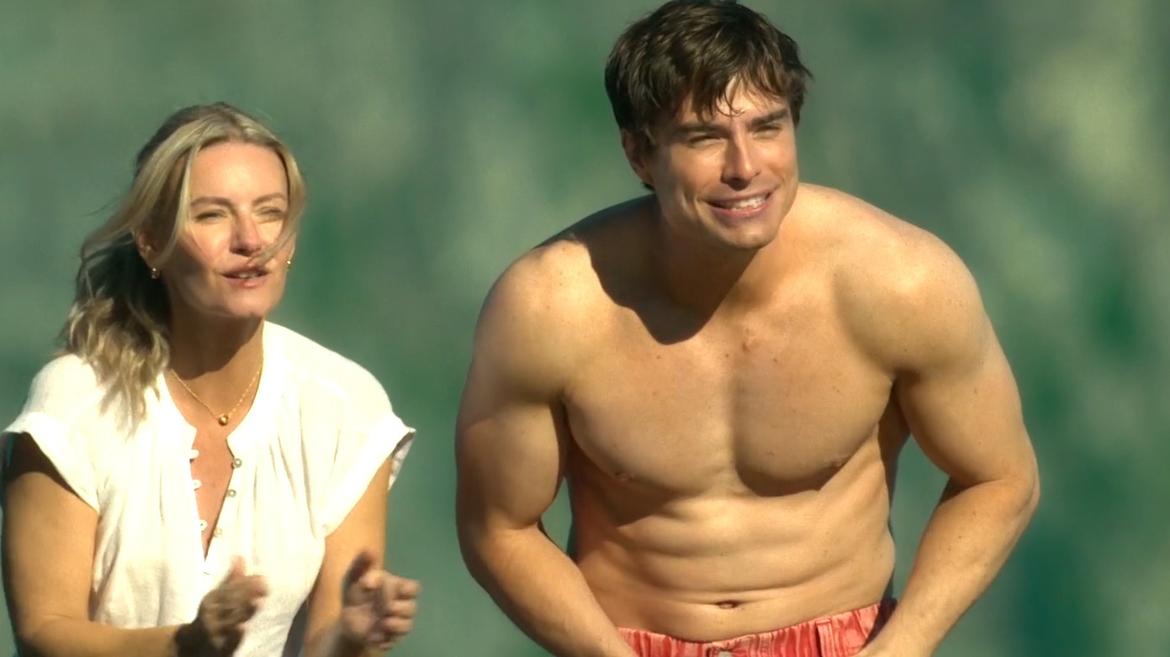 Michael Bradway in Every Year After (2026) Sexy Shirtless Bathing Suit Bulge 84046