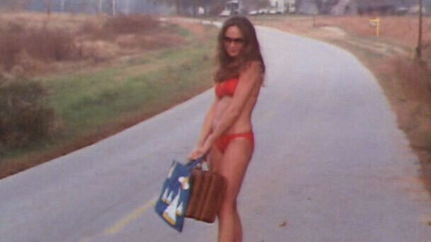 Sexiest Catherine Bach Scene in The Dukes of Hazzard. Bikini, cleavage, red bikini. 653155
