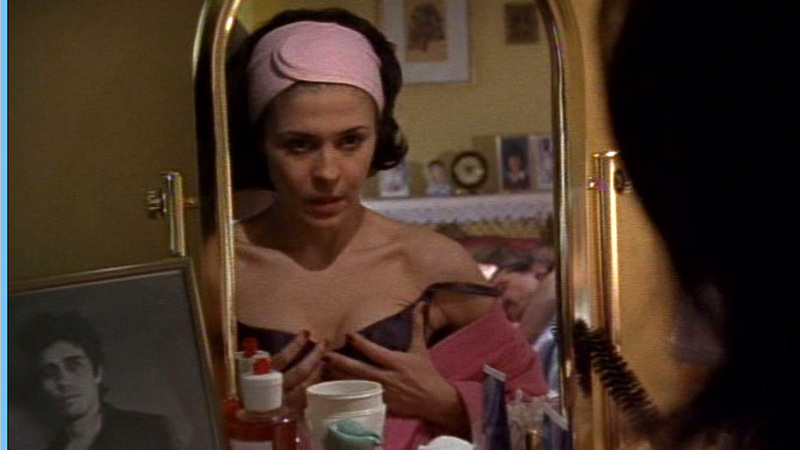 Sexiest Maria Conchita Alonso Scene in Caught. Underwear, cleavage, dark hair. 533569