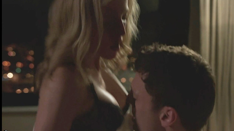 Gillian Anderson in The Fall (2013-2014) Underwear Black Bra Blonde 725759