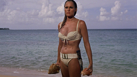 Sexiest Ursula Andress Scene in Dr. No. Bikini, SFW, beach. 682159