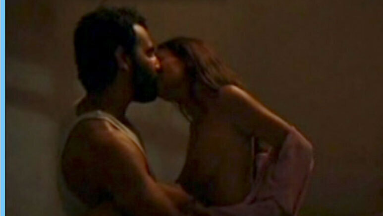 Gabrielle Anwar Nude as Jessica. Breasts, couple in bed, kissing. 645686