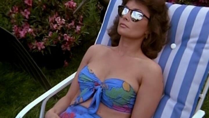 Hottest Jane Badler Scene in Covenant. Bikini, SFW, blue bikini. 687134