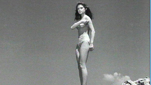 Hottest Brigitte Bardot Scene in Manina, the Lighthouse Keeper's Daughter. Bikini, black and white, dark hair. 559202