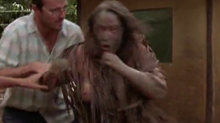 Hazel Quarrier from At Play in the Fields of the Lord Naked. Breasts, Sexy, brunette, covered in mud. 736421
