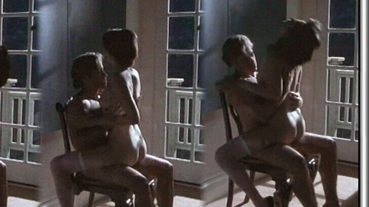 Catherine Bell Nude as Cat. Breasts, Butt, brunette, chair. 659126