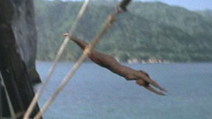 Geneviève Bujold Nude in Swashbuckler. Breasts, Body Double, boat, diving into water. 536992