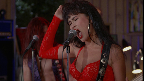 Tia Carrere in Wayne's World (1992) Sexy Black Hair Cleavage 683559