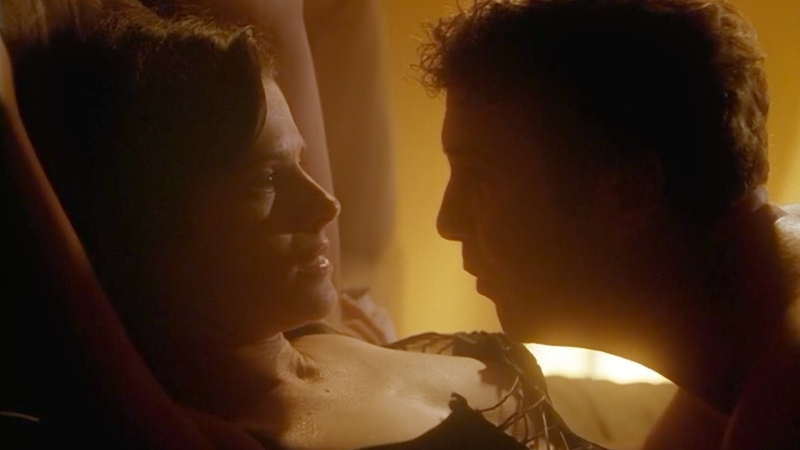 Hottest Patricia Charbonneau Scene in Kiss the Sky. Sexy, open corset, sweat. 561704
