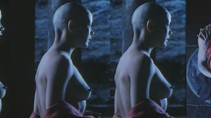 Joan Chen Naked as Princess Scarlet / Violet. Breasts, back exposed, bald. 537627