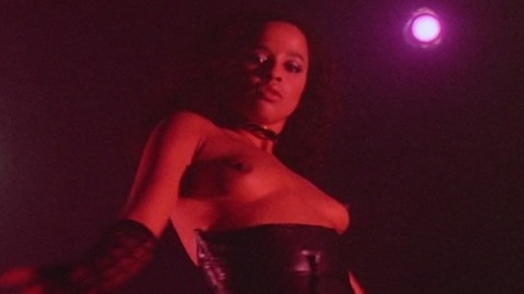 Rae Dawn Chong in Fear City (1984) Breasts Thong Black Black Corset 785613