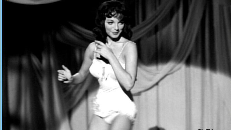 Hottest Joan Collins Scene in Seven Thieves. Underwear, black and white, dancing. 648314