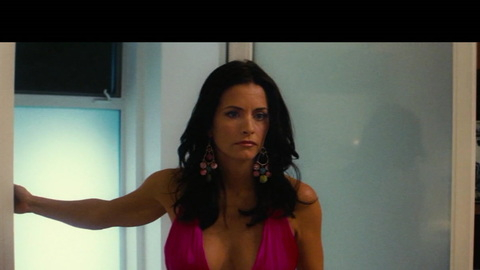 Courteney Cox in The Longest Yard (2005) Sexy Black Hair Cleavage 748203