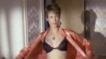 Hottest Jamie Lee Curtis Scene in A Fish Called Wanda. Underwear, SFW, black bra. 562304