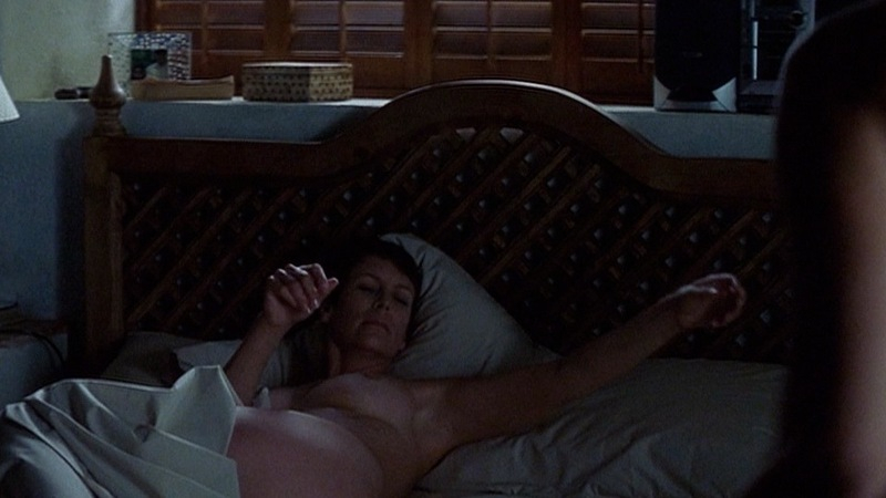 Louisa Pendel from The Tailor of Panama Naked. Breasts, brunette, laying in bed. 729875
