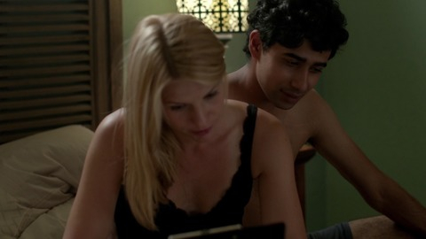 Claire Danes in Homeland (2011-2020) Sexy Underwear Black Bra Blonde 750285