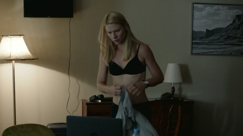 Hottest Carrie Mathison Scenes. Underwear, black bra, blonde. 901263