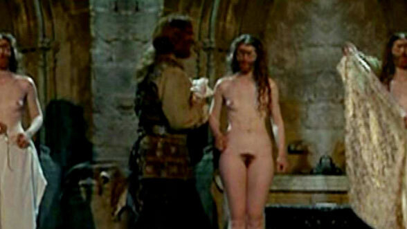 Julie Delpy Nude in La passion Béatrice. Breasts, Bush, black hair, full frontal. 539386