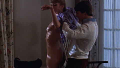 Rebecca De Mornay Naked as Lana. Breasts, Butt, dress lifted up, guy behind girl. 745173