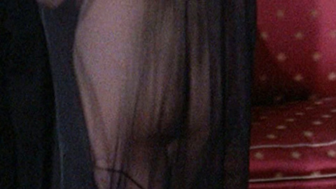 Catherine Deneuve Naked as Séverine Serizy/Belle de Jour. Butt, back exposed, black sheer veil. 709245