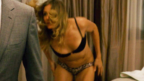 Cameron Diaz in Gambit (2013) Underwear Black Bra Blonde 722963
