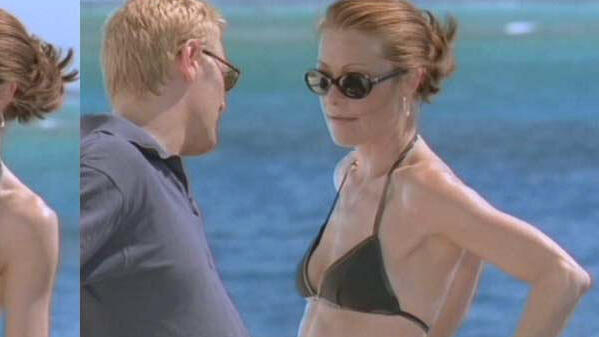 Sexiest Amanda Donohoe Scene in Phoenix Blue. Bikini, SFW, black bikini. 535147