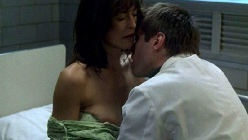 Amanda Donohoe Naked as Lauren Marcus. Breasts, brunette, green dress. 557643