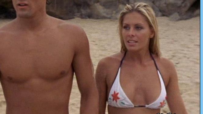 Sexiest Nicole Eggert Scene in Baywatch: Hawaiian Wedding. Bikini, SFW, beach. 604309