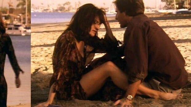 Chelsea Field Naked as Diana. Butt, beach, black dress. 540789