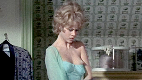 Jane Fonda Nude in Any Wednesday. Breasts, blonde, blonde wig. 711952